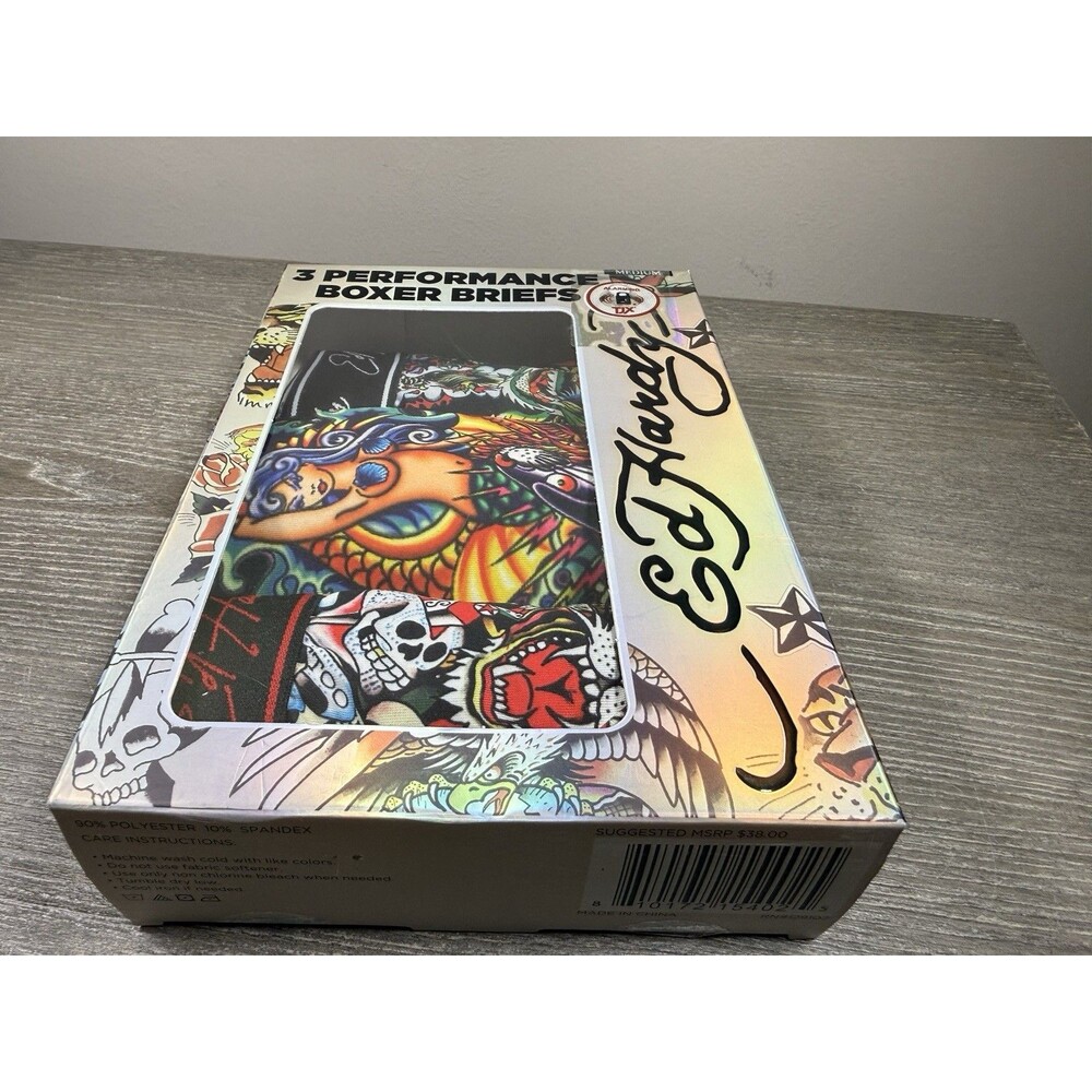 Ed Hardy Colorful Tattoo Boxer Briefs Medium